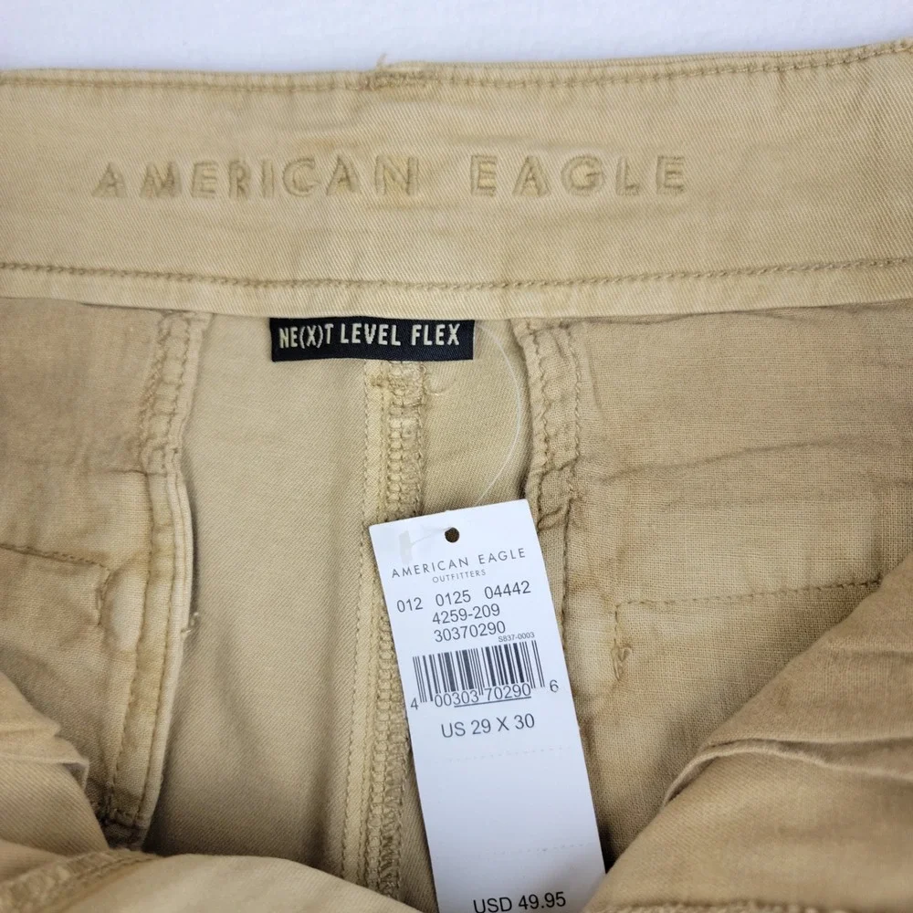 American Eagle Mens Ne(x)t Level Flex Original Straight Khaki Chino Pants 29x30